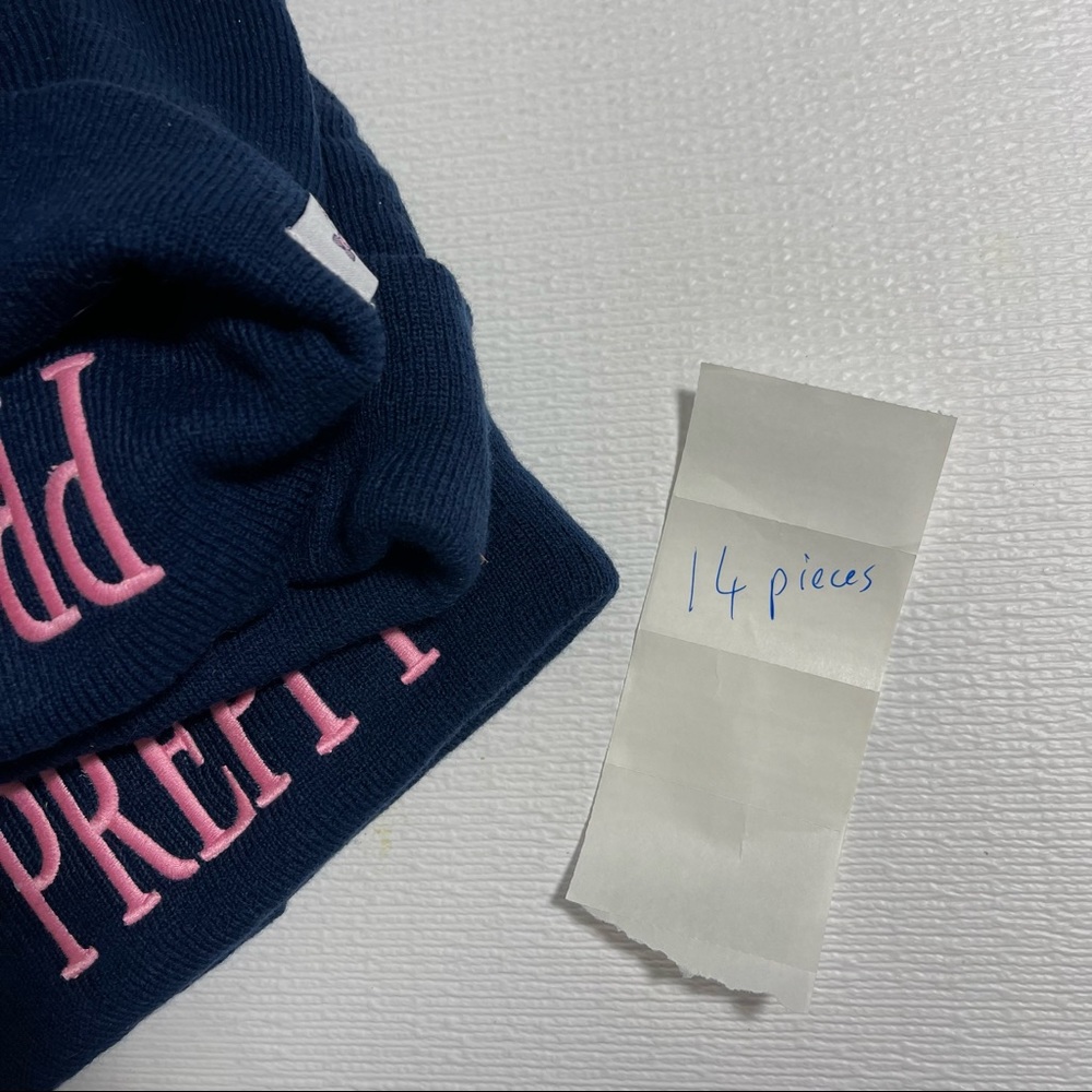 NWT JADELYNN BROOKE blue “preppy” beanie - Picture 6 of 9